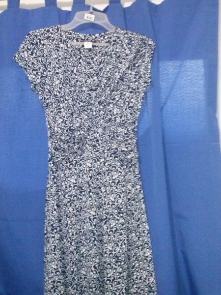 Vestido Connected Petite estampado azul P.