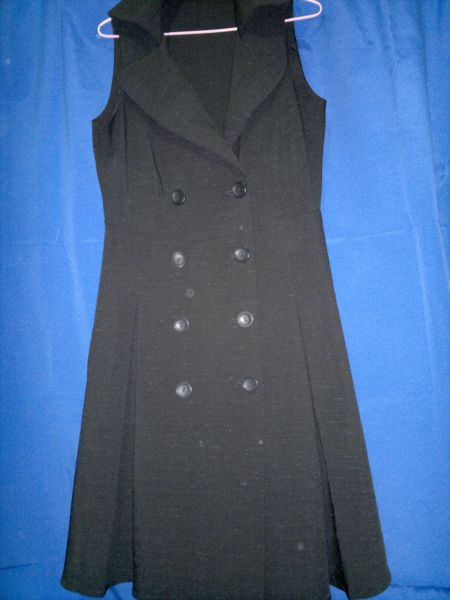 Vestido Madame Ms Preto tam 40 linho.
