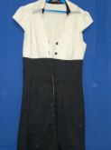 Vestido Madame Ms bege e preto tam 40.
