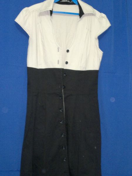 Vestido Madame Ms bege e preto tam 40.